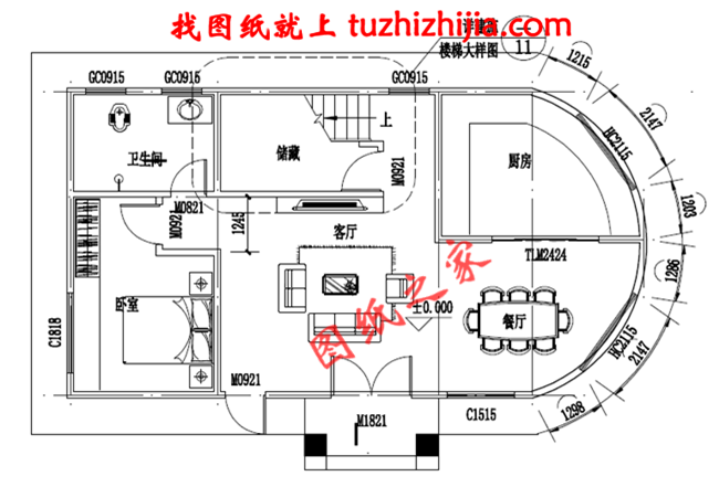 小戶型三層別墅房屋設計圖紙,占地80多平米,麻雀雖小五臟俱全,布局合理,造價20萬左右