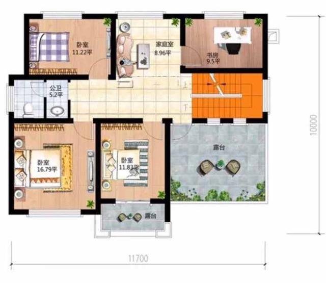 12X10米兩層自建房屋設計圖，喜歡的收藏啦