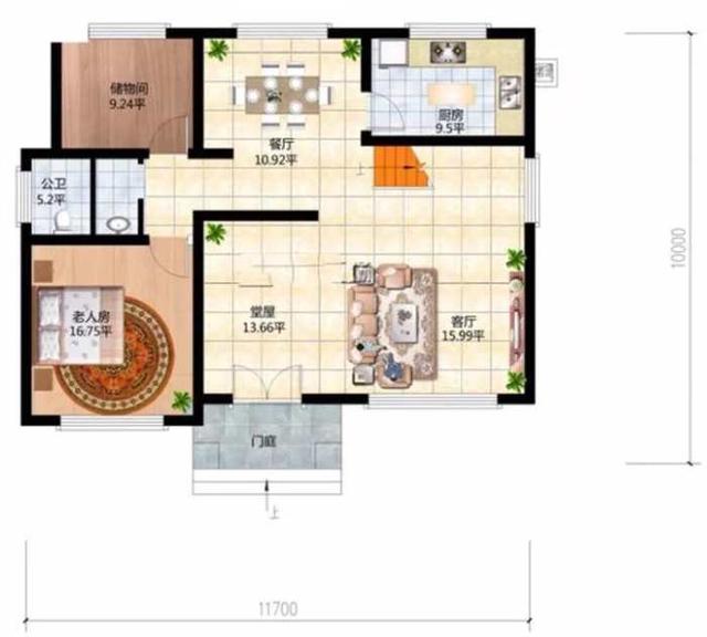 12X10米兩層自建房屋設計圖，喜歡的收藏啦