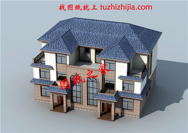 2018最新兄弟雙拼別墅設計圖紙,單戶130平米左右,經典的簡歐式風格