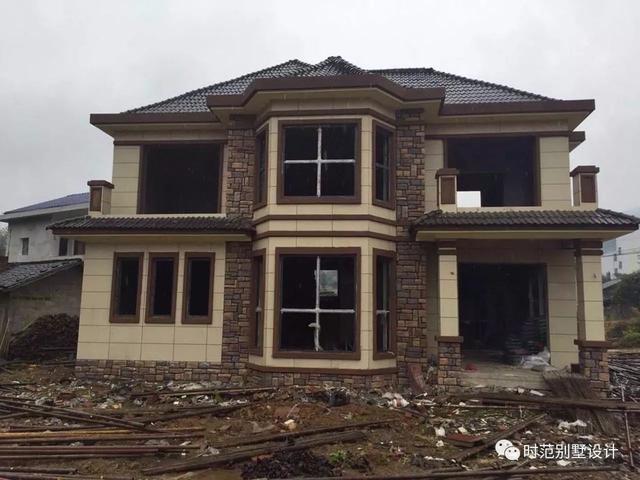 12*11米農村別墅戶型圖，附建好的實拍圖+全套圖紙