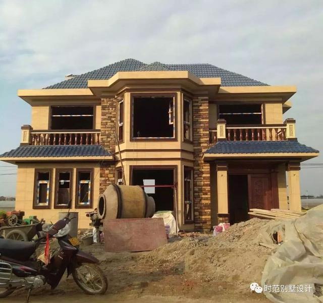 12*11米農村別墅戶型圖，附建好的實拍圖+全套圖紙