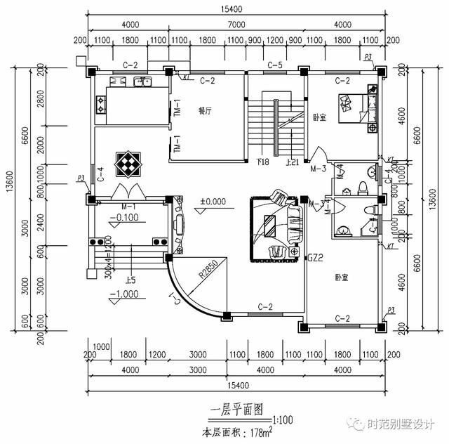 帶地下室歐式三層別墅方案圖，大氣，上檔次