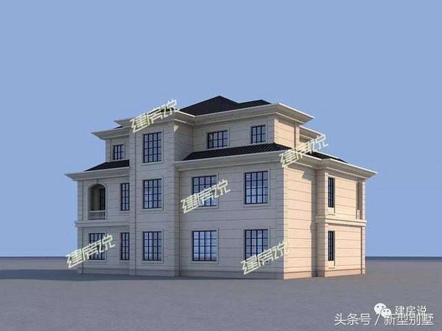 帶堂屋高端三層別墅圖，我有宅基地肯定建這套