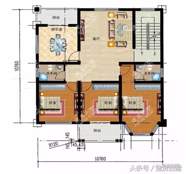 2款造價40萬的三層別墅設計方案，農村建超值