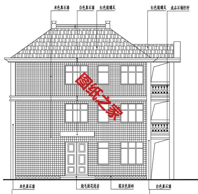 漂亮的農(nóng)村三層別墅圖，表哥家建好說對(duì)象來了一排