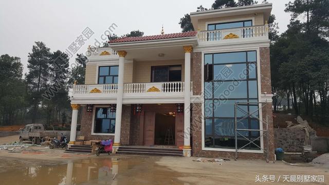 15*15米農村自建別墅實景圖，附設計方案