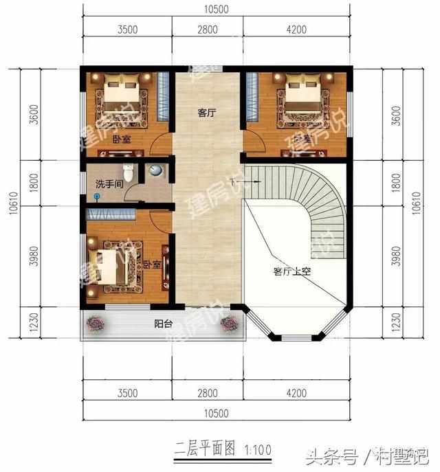 4款人見人愛的二層別墅設計圖，附方案戶型圖