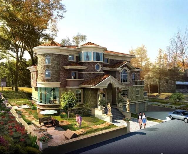 城堡式別墅設(shè)計(jì)方案，帶地下室、泳池，土豪才能建的起