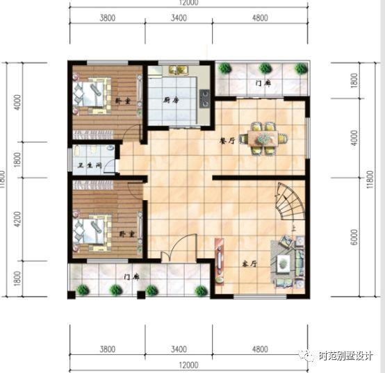 11X12米二層層簡歐別墅方案，20萬搞定主體