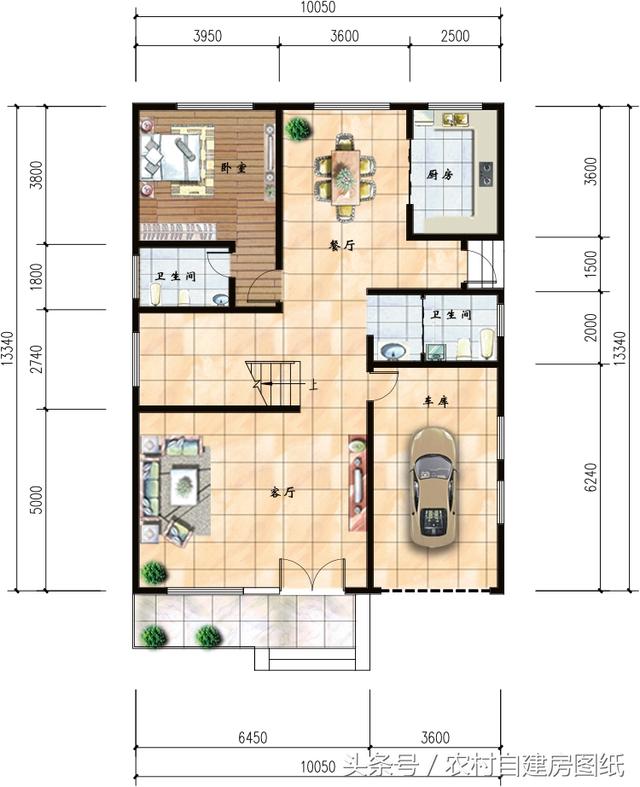 5款帶車庫的農村別墅設計圖，有車的方便啦