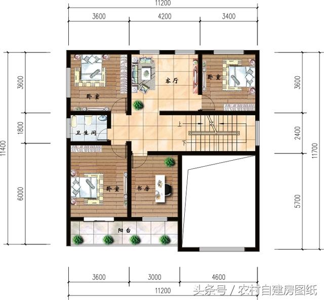 5款帶車庫的農村別墅設計圖，有車的方便啦
