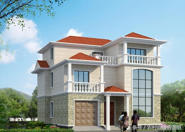 5款帶車庫的農村別墅設計圖，有車的方便啦