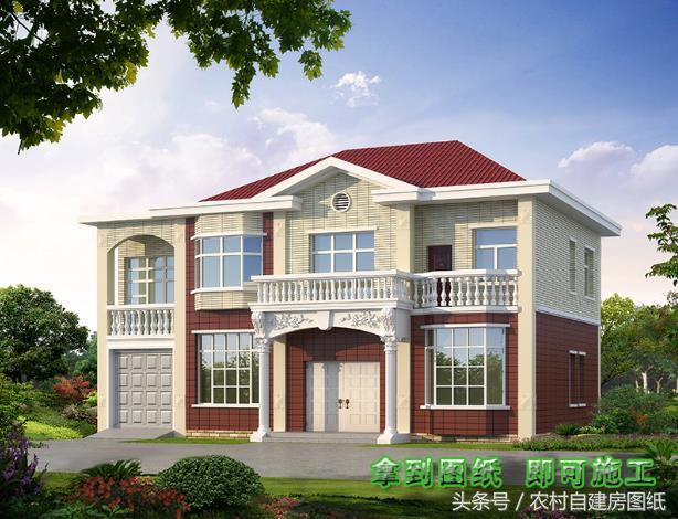 5款帶車庫的農村別墅設計圖，有車的方便啦