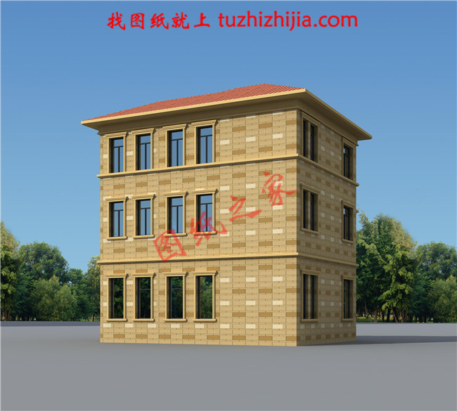 三層農(nóng)村自建別墅設(shè)計(jì)圖紙及效果圖，占地110平米，外觀精致又大氣