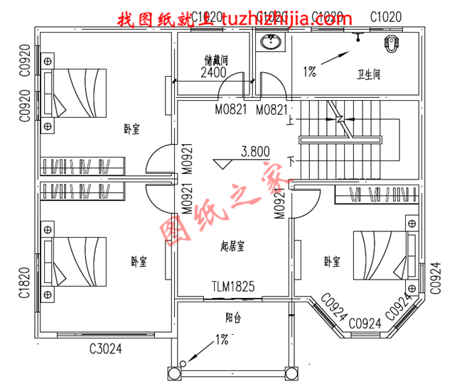 三層農(nóng)村自建別墅設(shè)計(jì)圖紙及效果圖，占地110平米，外觀精致又大氣