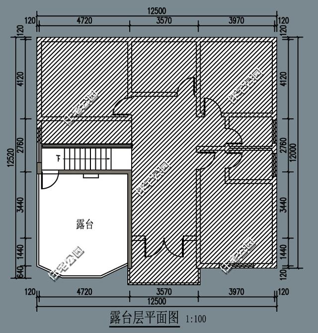 12X12米農村二層房屋設計圖，外觀氣派，帶露臺