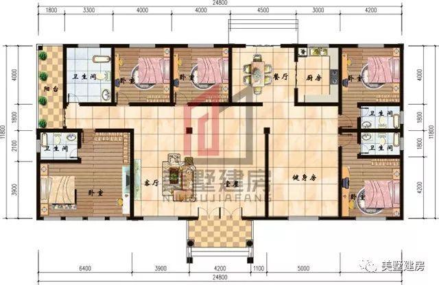 2款一層新農村住宅設計圖，原來一層也可以這樣美