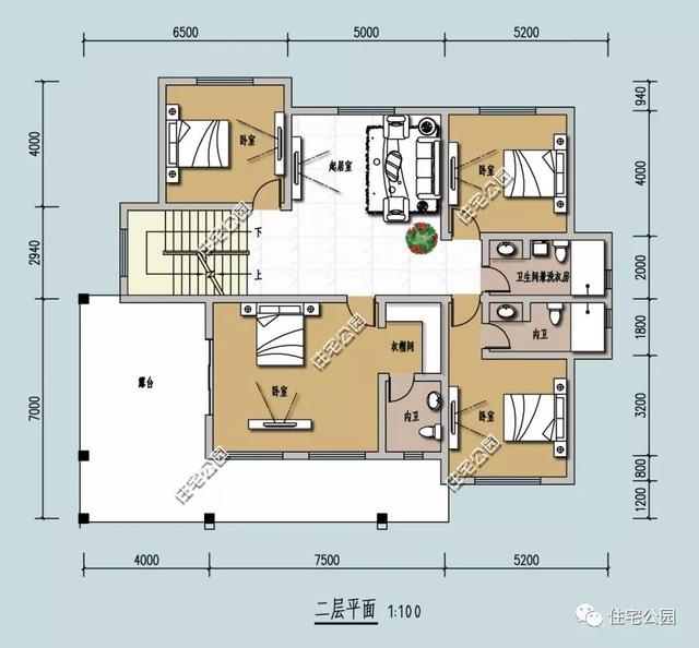 3款帶車庫的兩層半小別墅設計圖，造價30萬左右