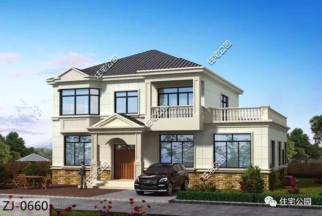 15X11米農村兩層別墅設計方案，5室3廳帶露臺