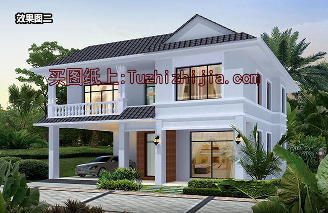 150平二層別墅房屋設計圖,現代風格,造型精致