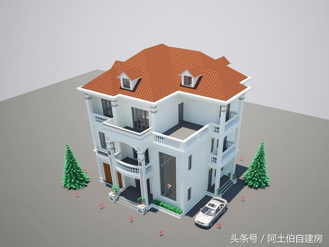 13X13米的三層別墅別墅設計圖，有50萬我肯定建