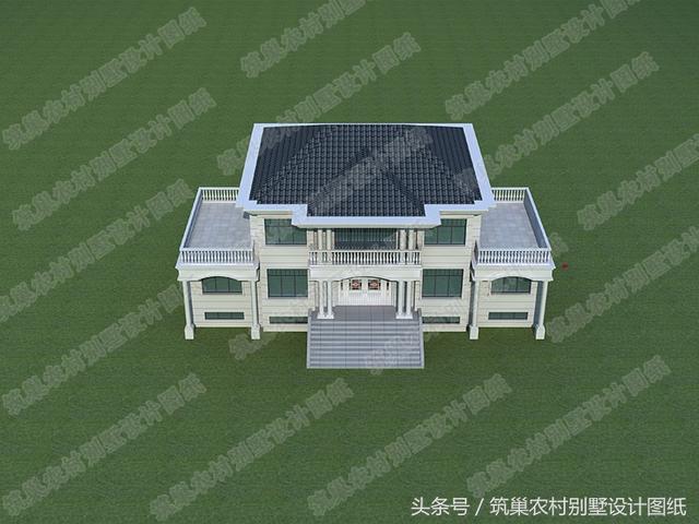 360㎡帶地下室二層農村自建別墅方案，讓城里人羨慕吧