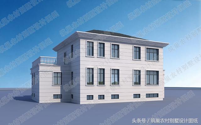 360㎡帶地下室二層農村自建別墅方案，讓城里人羨慕吧