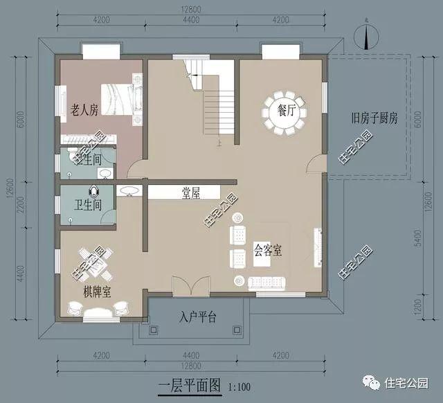 12X11米農村3層房屋設計圖，2中戶型布局，看看建哪個