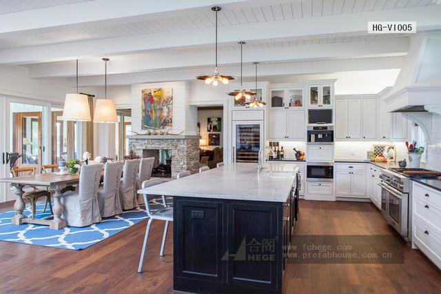 一層田園風格別墅圖片，附室內裝修圖