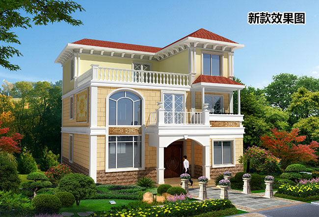 農村三層樓房設計圖及效果圖，復式磚混結構