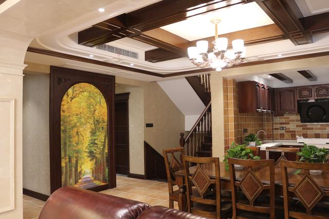 美式別墅豪宅裝修設計方案圖片，還帶小院子