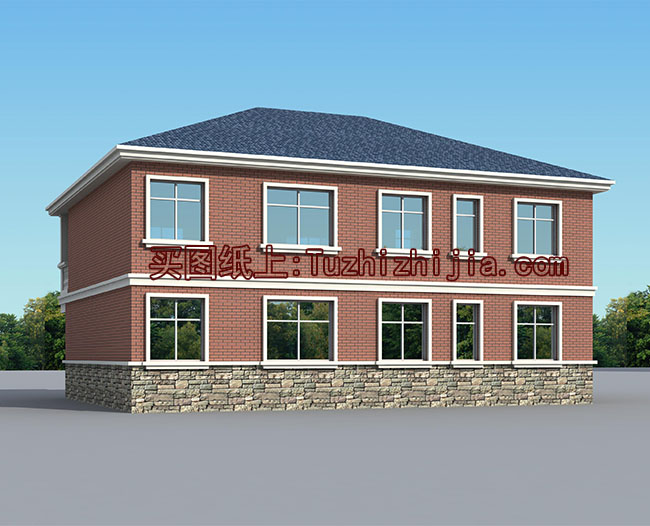 農村四間二層別墅設計方案圖,外觀精致、時尚