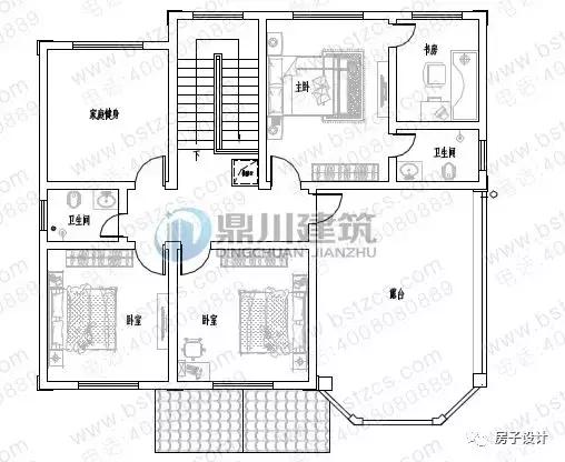 6款挑空客廳農村別墅戶型圖，都帶大氣落地窗
