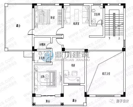 6款挑空客廳農村別墅戶型圖，都帶大氣落地窗