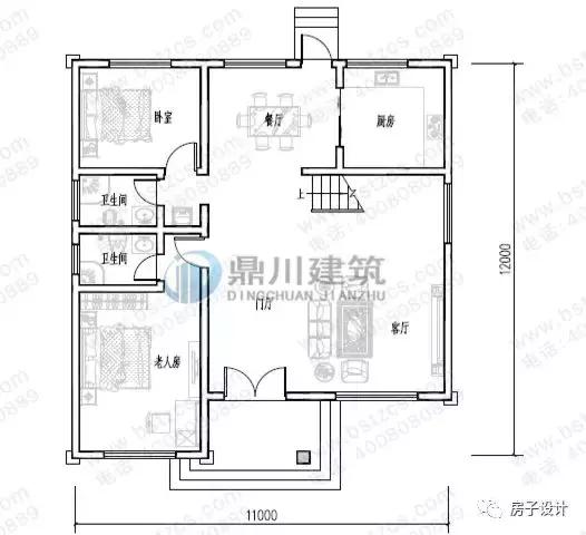 6款挑空客廳農村別墅戶型圖，都帶大氣落地窗