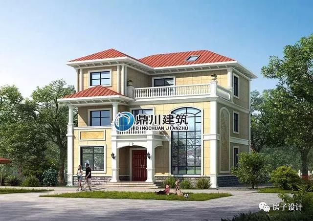 6款挑空客廳農村別墅戶型圖，都帶大氣落地窗