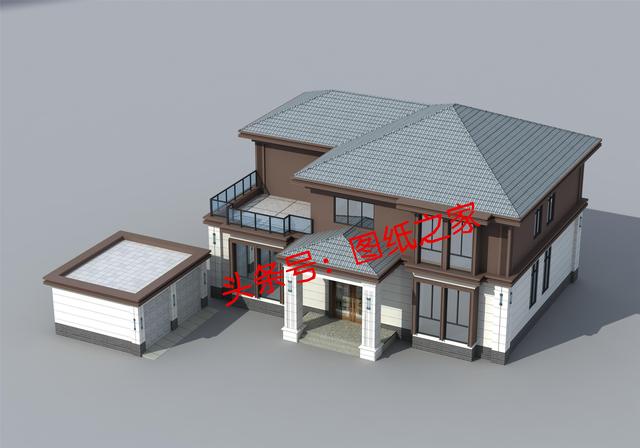 好看不貴的二層新中式別墅，帶玄關、車庫，20萬建好！
