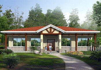 一層平房新農村自建別墅圖，造價20萬以內，占地面積200平米左右