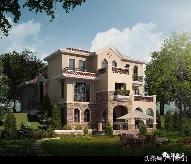 25款漂亮的自建別墅效果圖片，建房也要看顏值