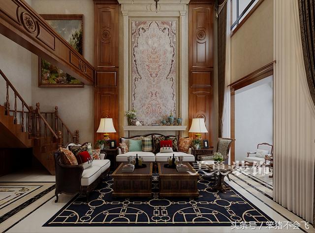 郊區(qū)自建別墅，古典風格裝新案例實拍，土豪