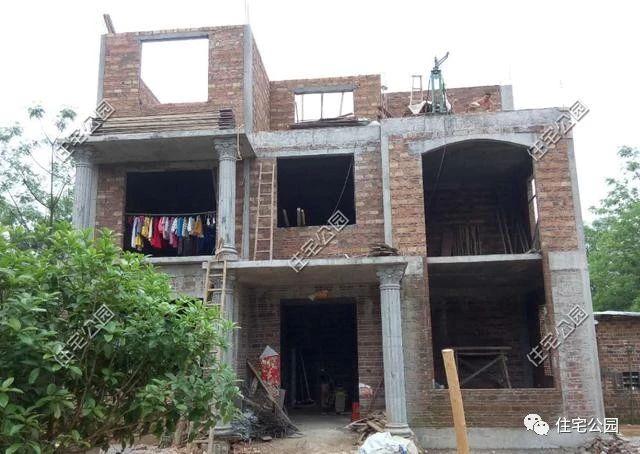 湖南農村蓋別墅過程實拍，附方案圖和建好實景照片