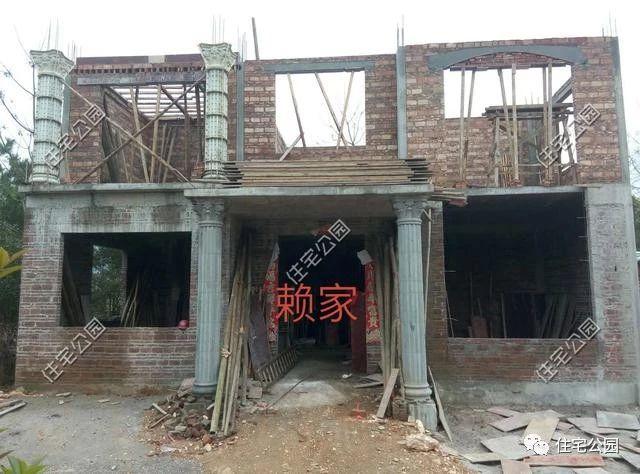 湖南農村蓋別墅過程實拍，附方案圖和建好實景照片