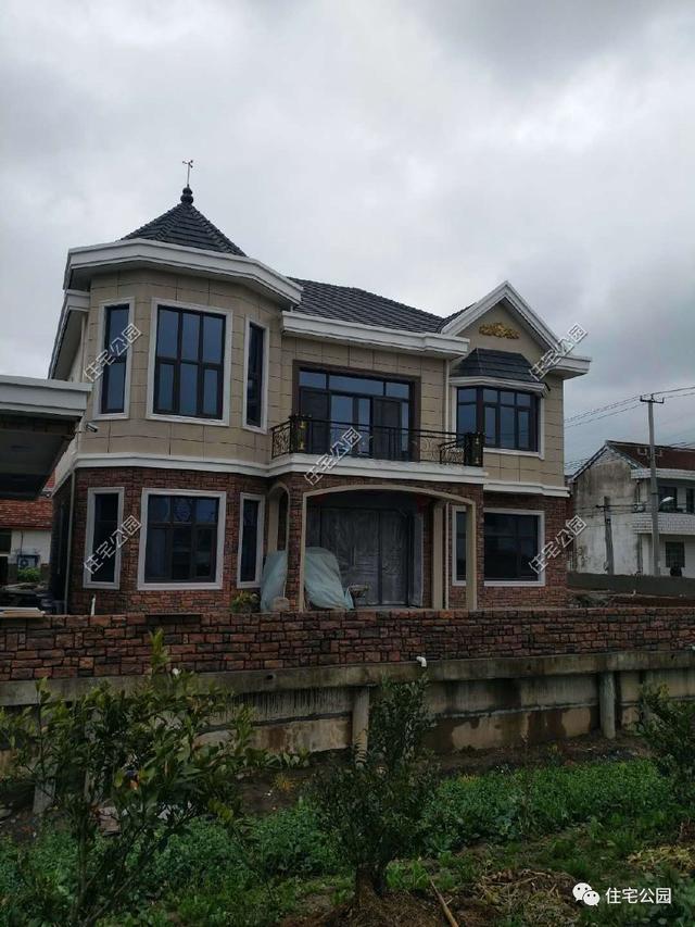 12X14米新農(nóng)村二層小別墅設(shè)計(jì)圖，附建好實(shí)拍照片