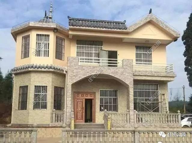 12X14米新農(nóng)村二層小別墅設(shè)計(jì)圖，附建好實(shí)拍照片