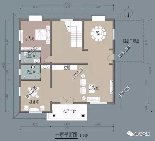 10套帶堂房的自建房戶型圖，喜歡堂房的快來看看