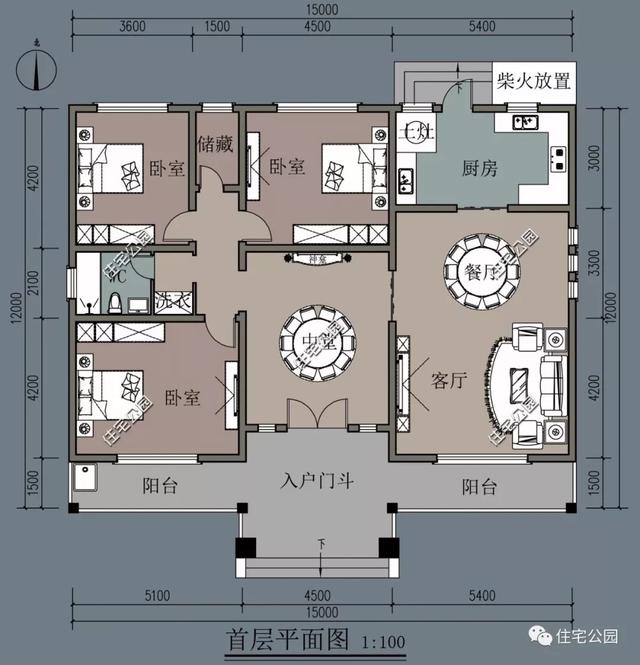 10套帶堂房的自建房戶型圖，喜歡堂房的快來看看