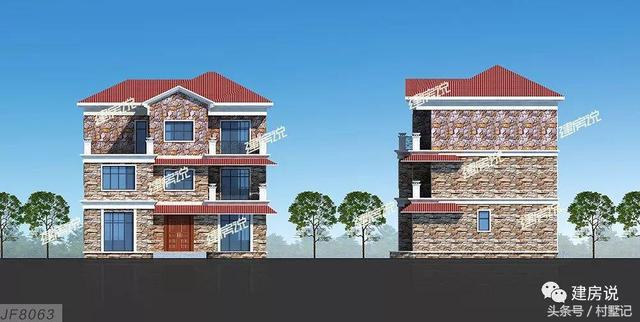 12x10米三層樓房設計圖，農村自建房就該有個別墅的樣子