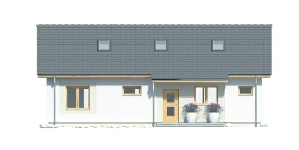 一層坡屋頂平房住宅設計效果圖，簡單、現代