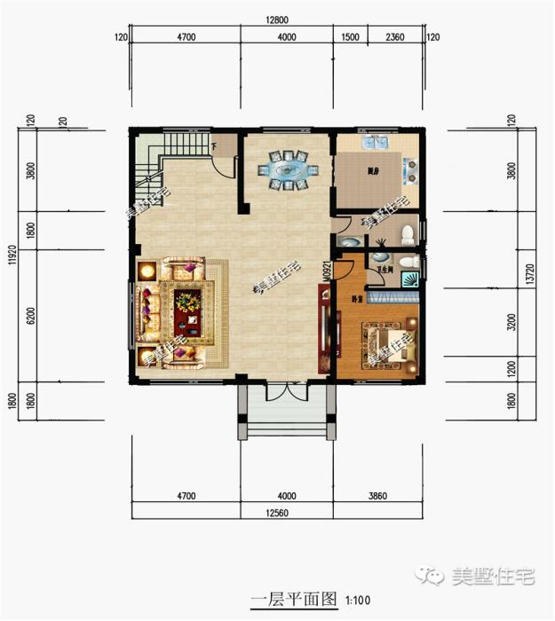 精選的三款農村四層別墅戶型圖，攢夠錢肯定建一棟